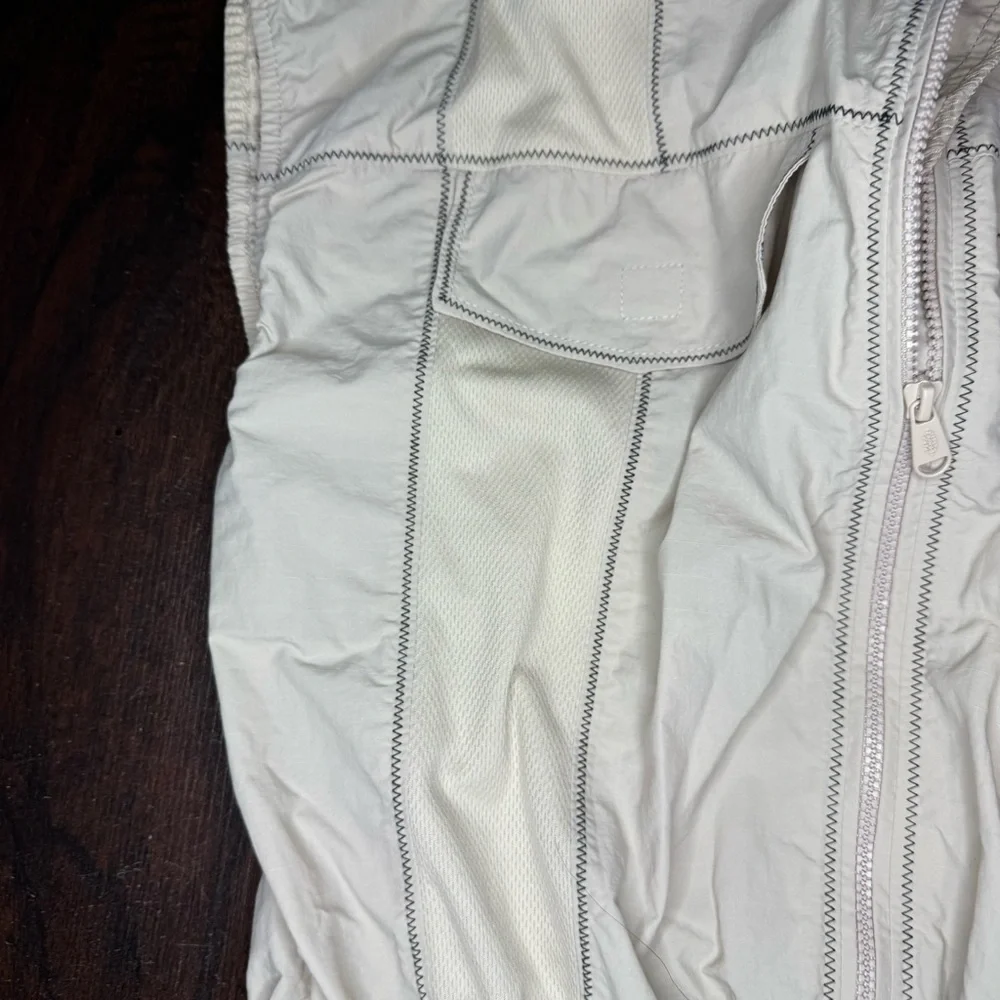 FREE PEOPLE “Grassroots Shortsie” Beige Zip-Up Romper Medium NWT